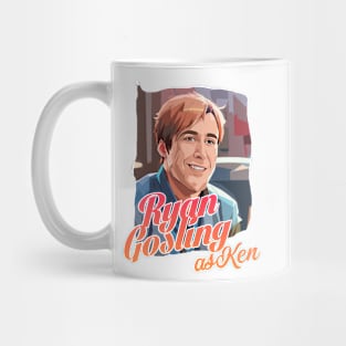 Barbie movie 2023 Ryan Gosling as Ken graphic illustration design by ironpalette Mug